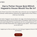 Harry Potter House Quiz